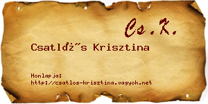 Csatlós Krisztina névjegykártya